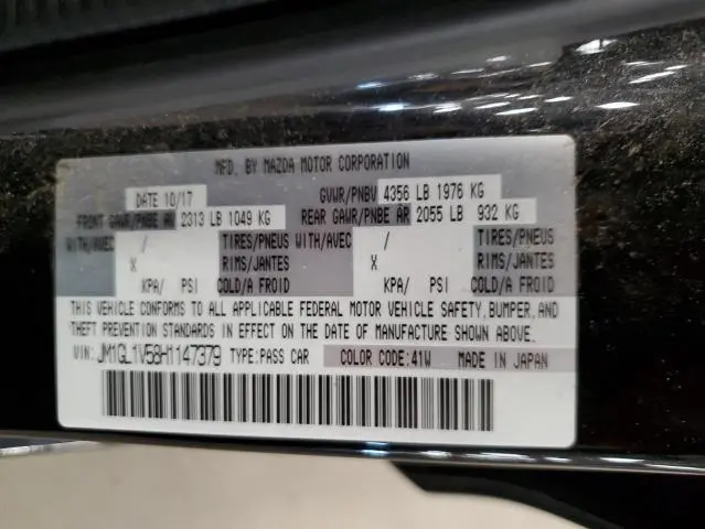 2017 MAZDA 6 TOURING  