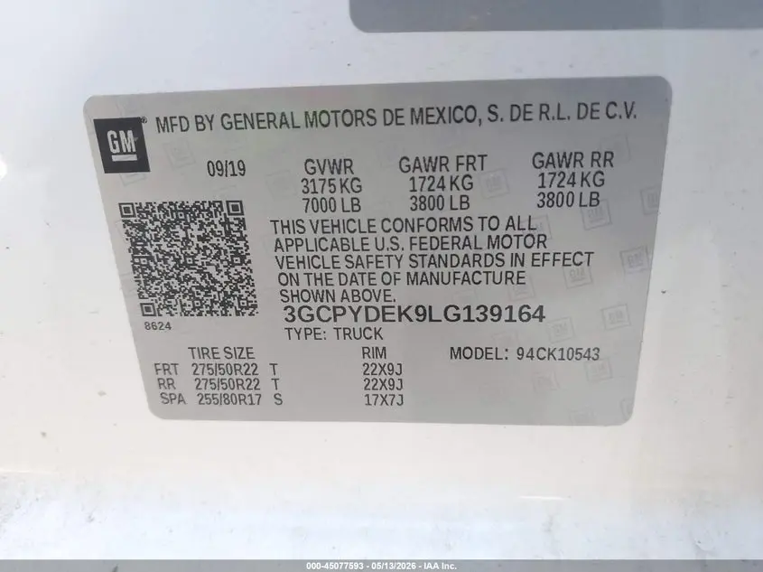 2020 CHEVROLET SILVERADO 1500 4WD  SHORT BED LT