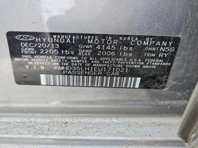 2014 HYUNDAI ELANTRA GT   