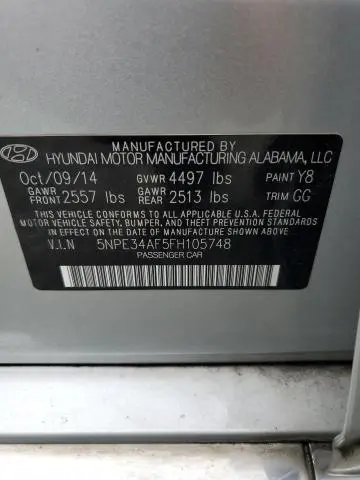 2015 HYUNDAI SONATA SPORT  