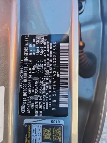 2016 KIA SORENTO L  