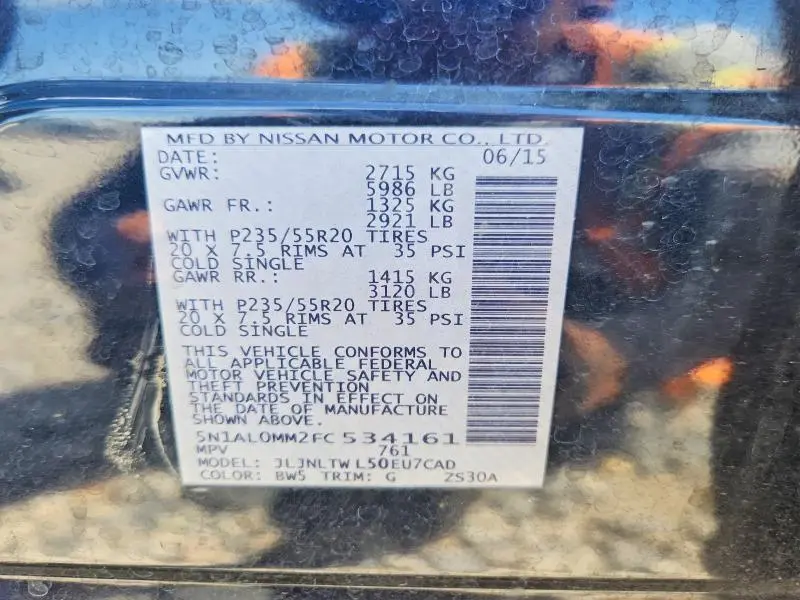 2015 INFINITI QX60 BASE  