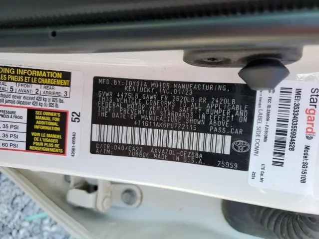 2023 TOYOTA CAMRY SE NIGHT SHADE  