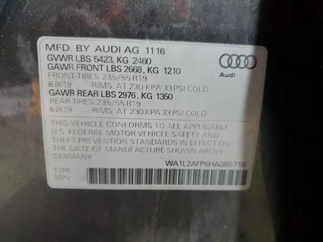 2017 AUDI Q5 PREMIUM PLUS  