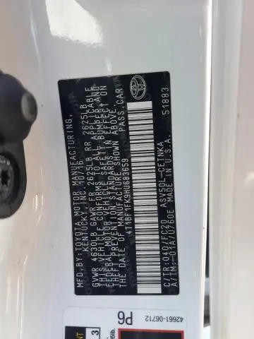 2017 TOYOTA CAMRY LE  