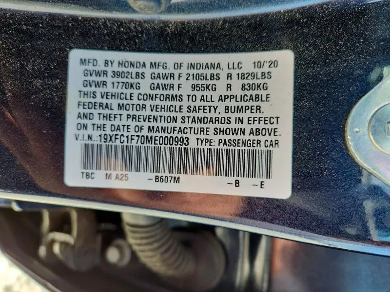 2021 HONDA CIVIC EXL  