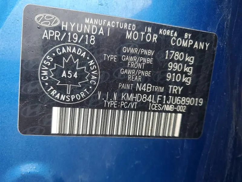 2018 HYUNDAI ELANTRA SEL  