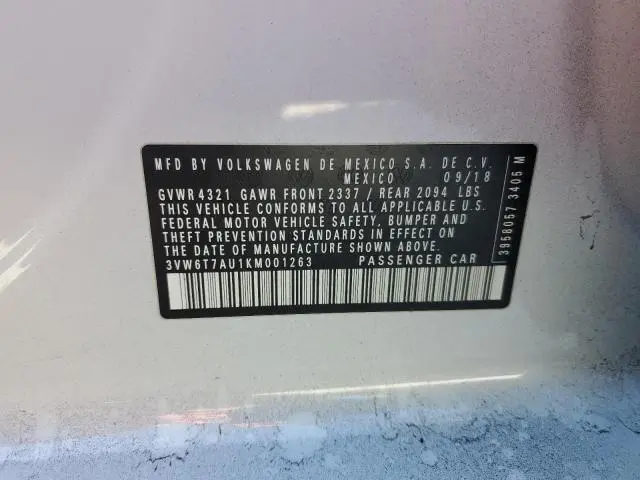 2019 VOLKSWAGEN GTI S  