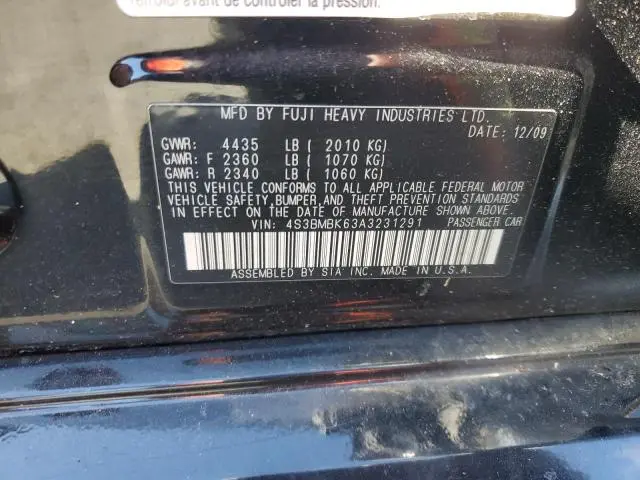 2010 SUBARU LEGACY 2.5I LIMITED  