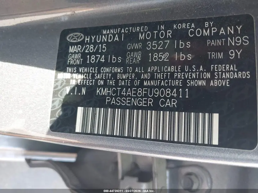 2015 HYUNDAI ACCENT GLS
