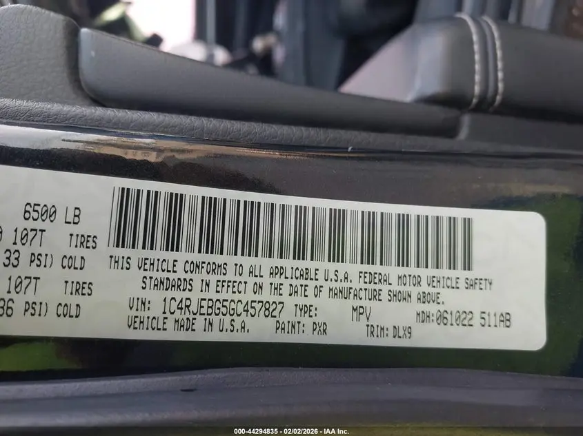 2016 JEEP GRAND CHEROKEE LIMITED