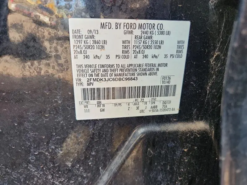 2013 FORD EDGE SEL  
