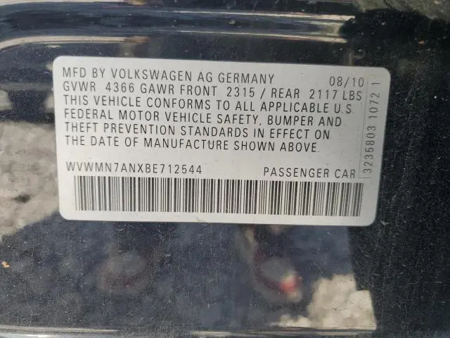 2011 VOLKSWAGEN CC SPORT  