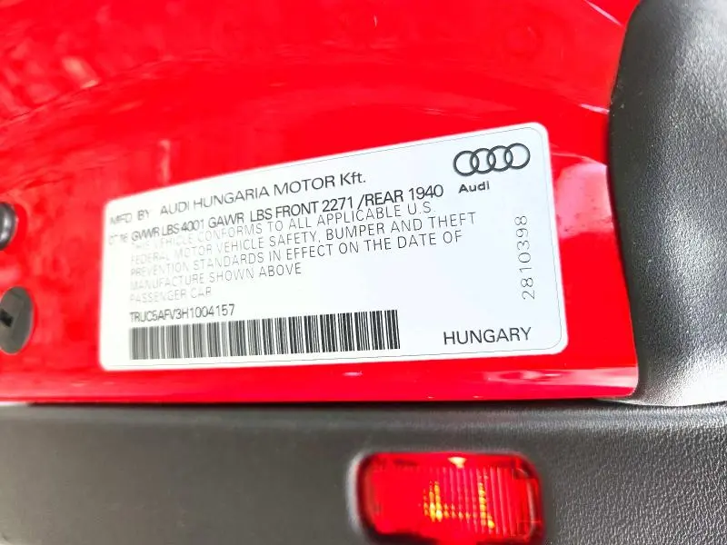 2017 AUDI TT   