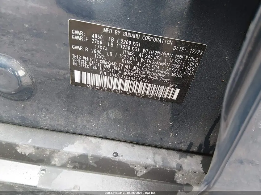 2024 SUBARU OUTBACK  