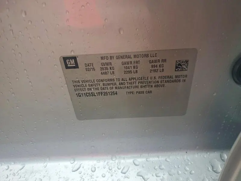 2015 CHEVROLET MALIBU 1LT  