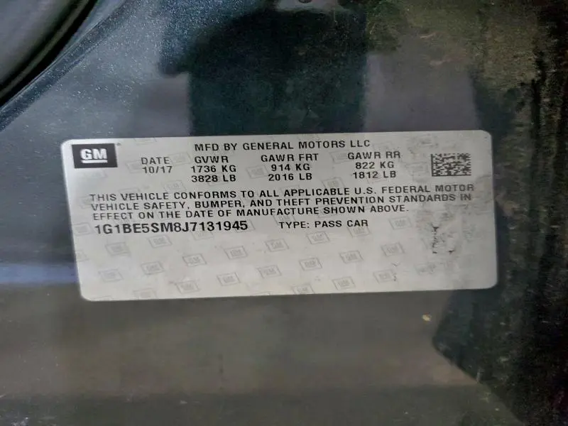 2018 CHEVROLET CRUZE LT  