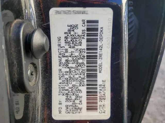 2013 TOYOTA COROLLA BASE  