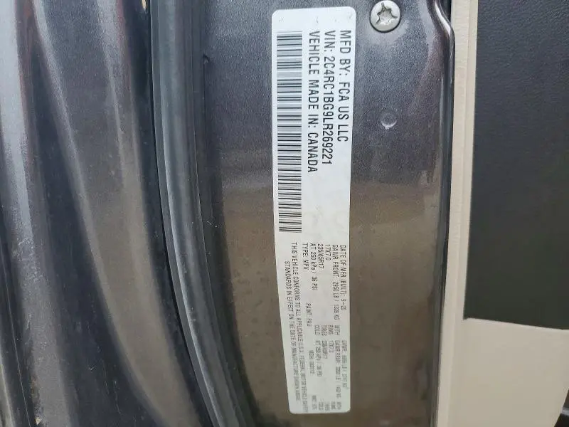 2020 CHRYSLER PACIFICA TOURING L  