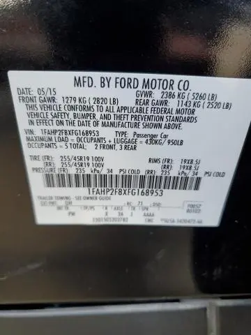 2015 FORD TAURUS LIMITED  