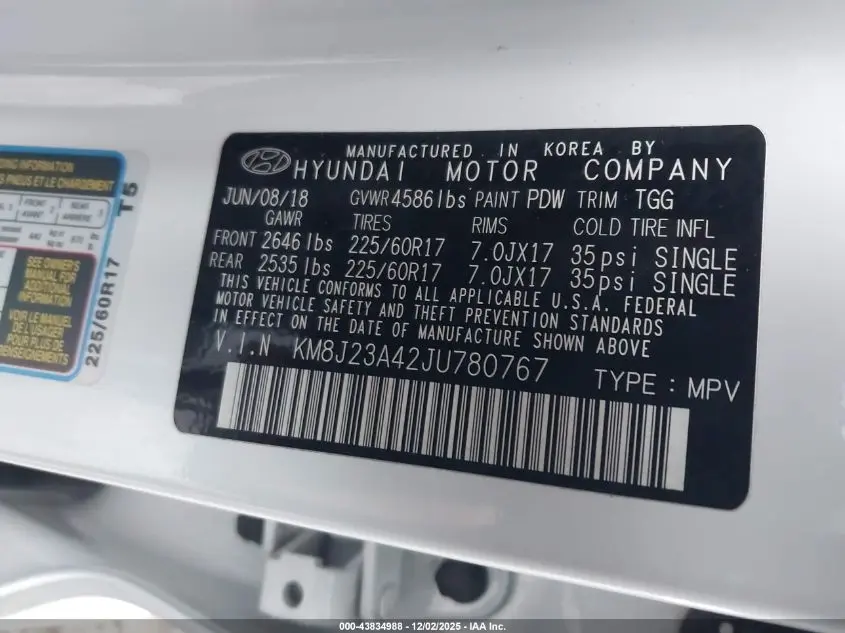 2018 HYUNDAI TUCSON SE