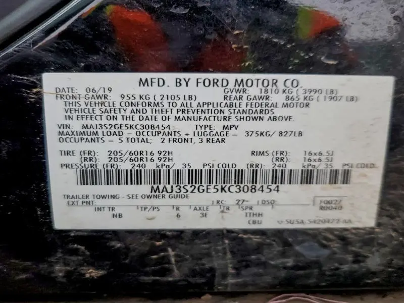 2019 FORD ECOSPORT SE  