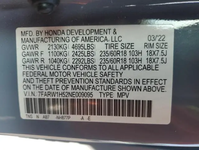 2022 HONDA CR-V EX  