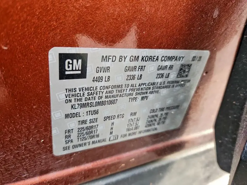 2021 CHEVROLET TRAILBLAZER LT  