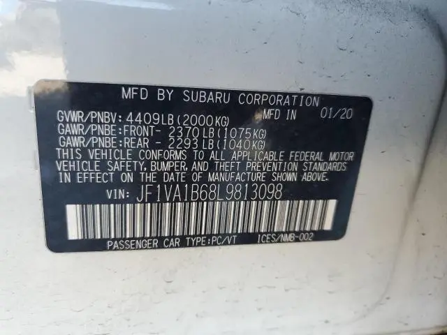 2020 SUBARU WRX PREMIUM  