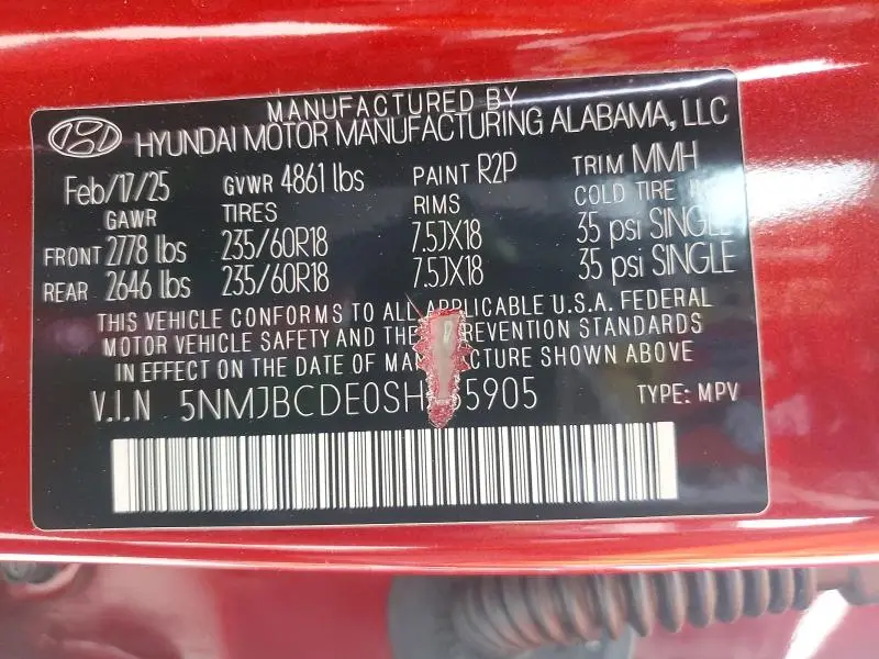 2025 HYUNDAI TUCSON SEL  