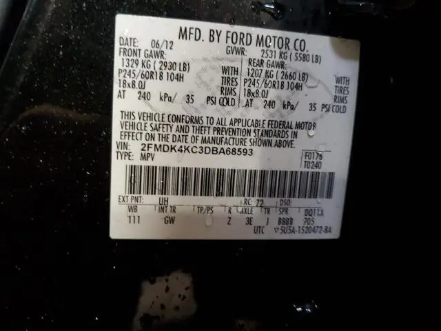 2013 FORD EDGE LIMITED  