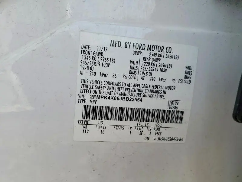 2018 FORD EDGE TITANIUM  