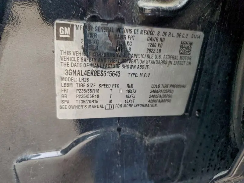 2014 CHEVROLET CAPTIVA LTZ  