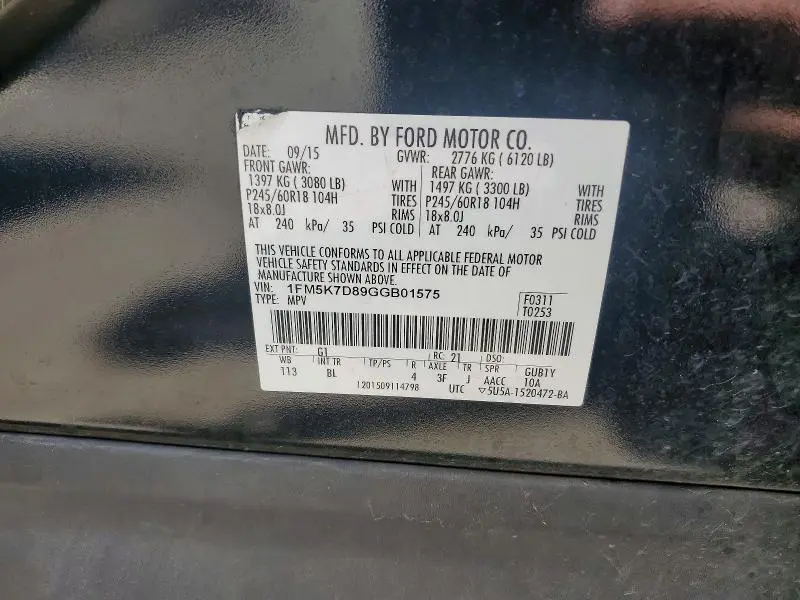 2016 FORD EXPLORER XLT  