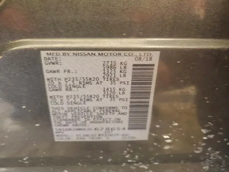 2018 NISSAN PATHFINDER S  