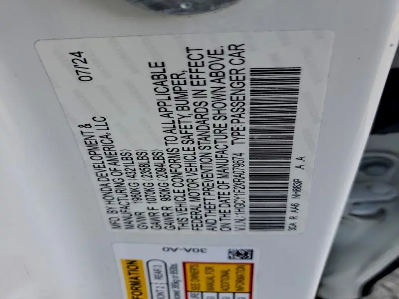 2024 HONDA ACCORD LX  