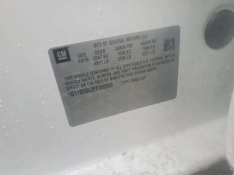 2015 CHEVROLET MALIBU 2LT  