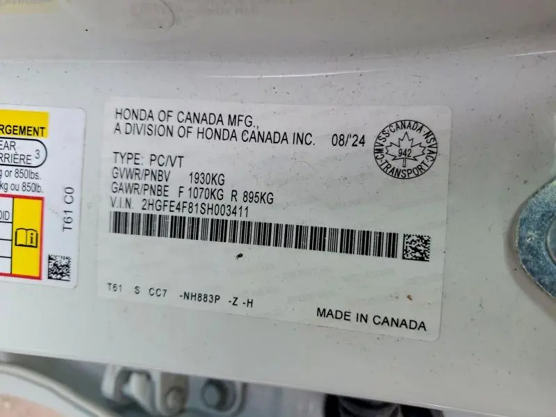 2025 HONDA CIVIC SPORT  