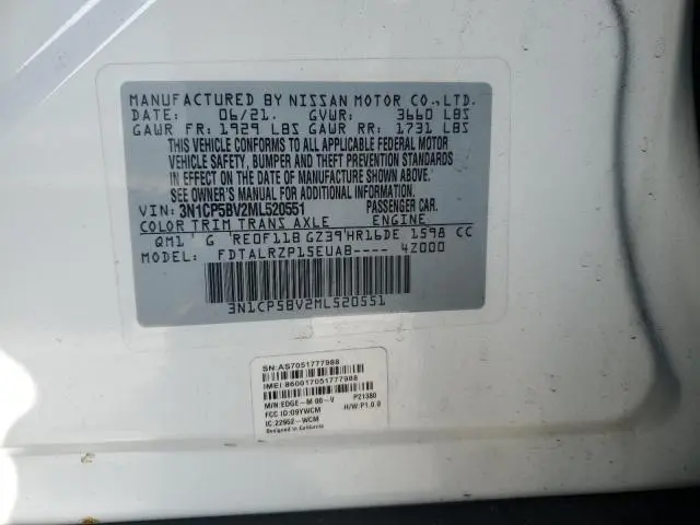 2021 NISSAN KICKS S  