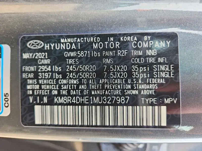 2021 HYUNDAI PALISADE SEL  
