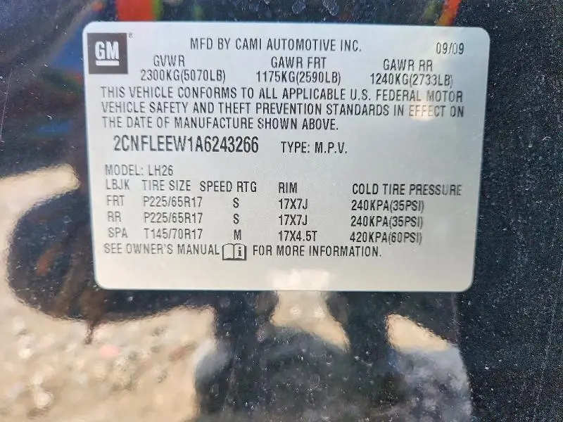 2010 CHEVROLET EQUINOX LT  