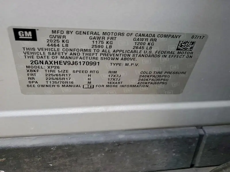 2018 CHEVROLET EQUINOX LS  