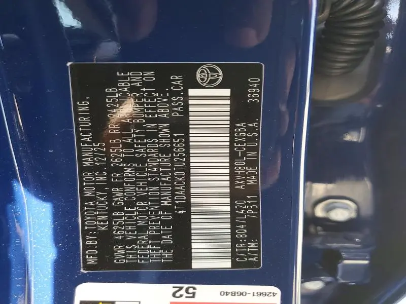2026 TOYOTA CAMRY XLE  