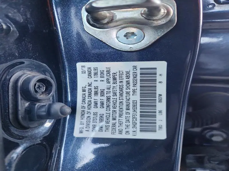 2018 HONDA CIVIC LX  