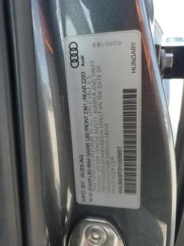 2017 AUDI A3 PREMIUM  