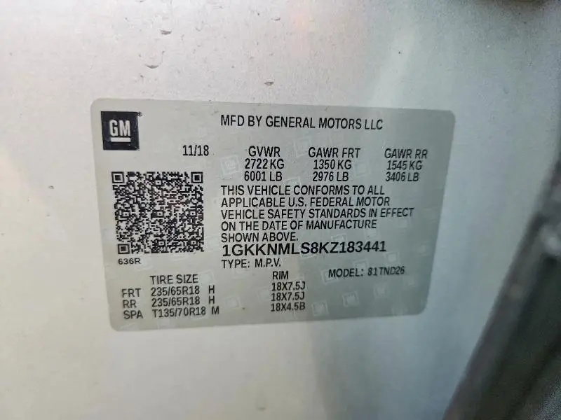 2019 GMC ACADIA SLT-1  