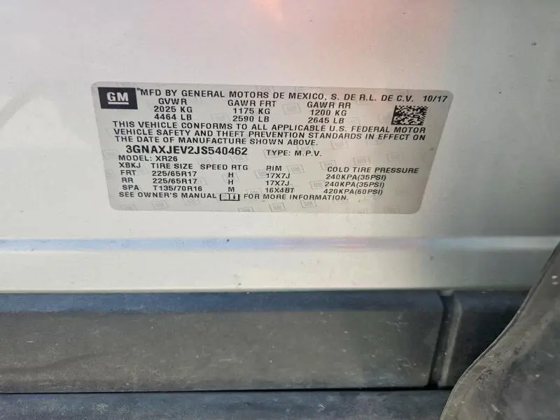 2018 CHEVROLET EQUINOX LT  