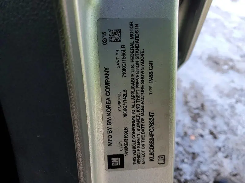 2015 CHEVROLET SPARK 1LT  