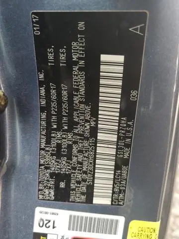 2017 TOYOTA SIENNA XLE