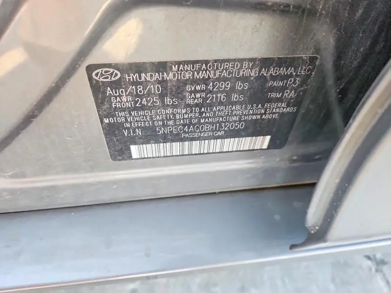 2011 HYUNDAI SONATA LIMITED  